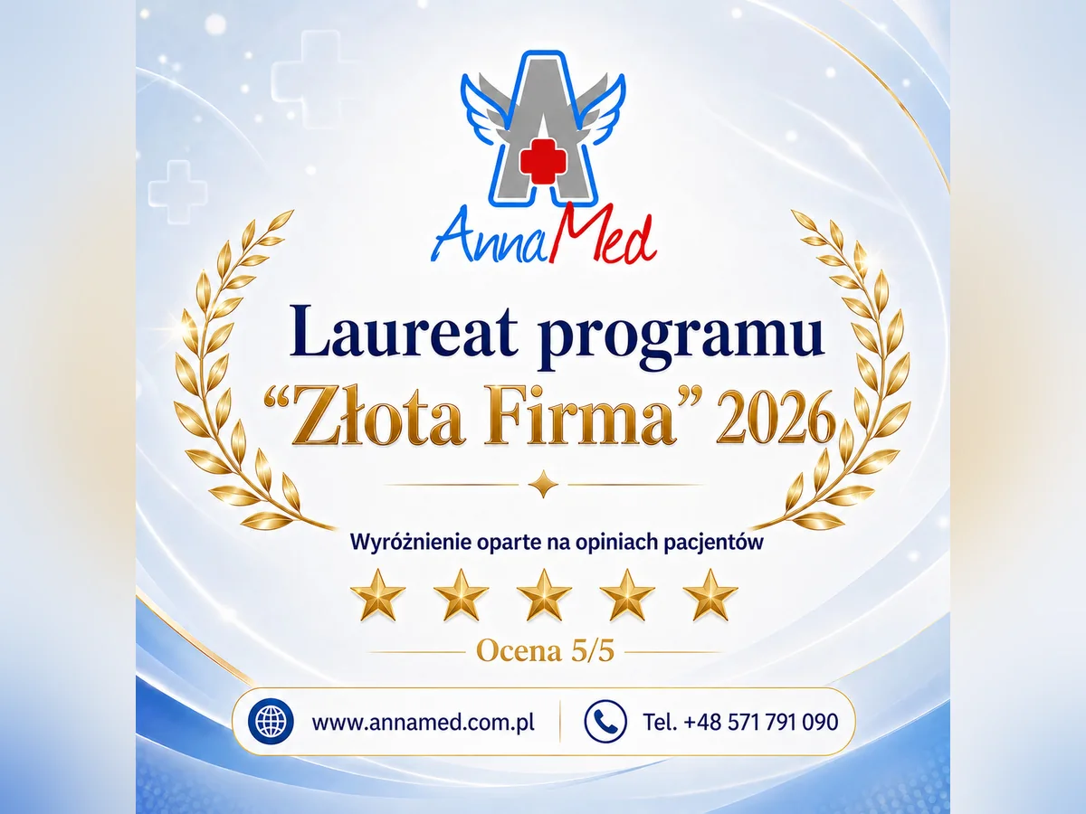 Grafika AnnaMed: AnnaMed laureatem programu „Złota Firma” 2026