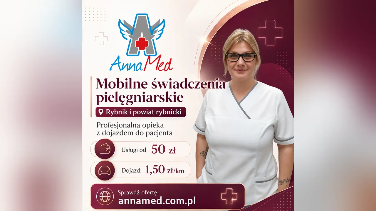 Grafika AnnaMed: Mobilna pielęgniarka w Rybniku i powiecie rybnickim