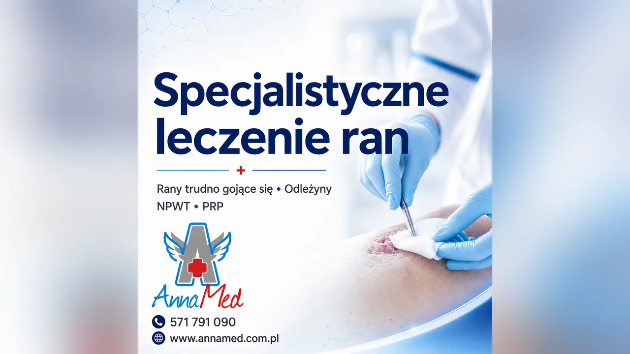 Grafika AnnaMed: Specjalistyczne leczenie ran w AnnaMed