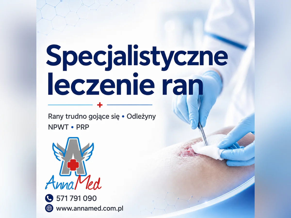 Grafika AnnaMed: Specjalistyczne leczenie ran w AnnaMed