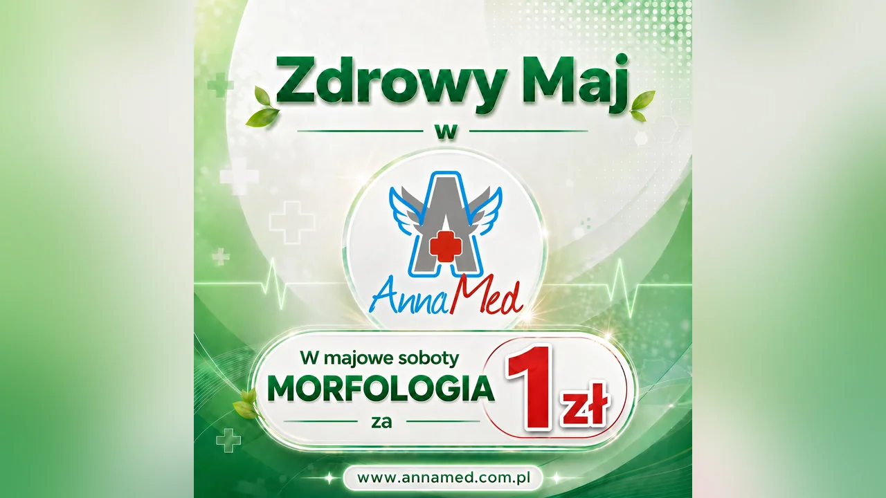 Grafika AnnaMed: Morfologia krwi za 1 zł w ramach akcji profilaktycznej