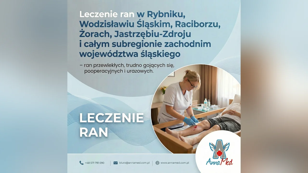 Grafika AnnaMed: Leczenie ran w Rybniku, Wodzisławiu Śląskim, Raciborzu, Żorach i Jastrzębiu-Zdroju