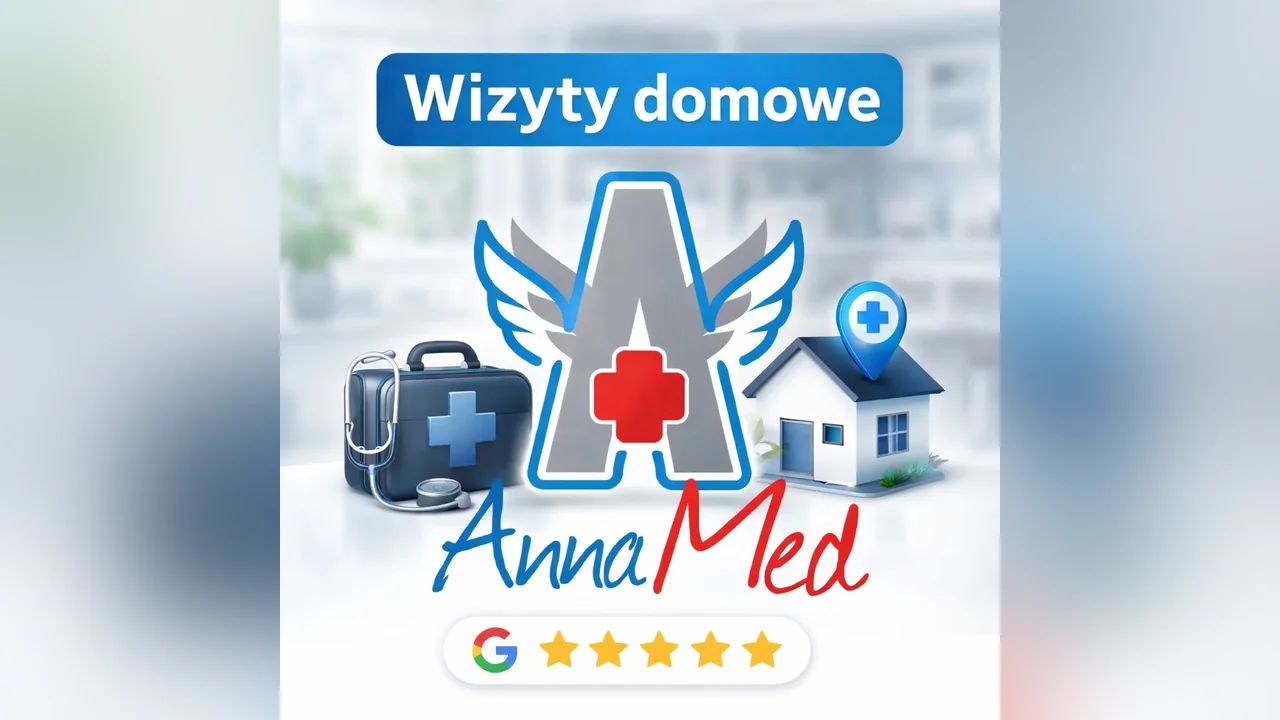 Grafika AnnaMed: Wizyty domowe – opieka pielęgniarska tam, gdzie pacjent czuje się najbezpieczniej