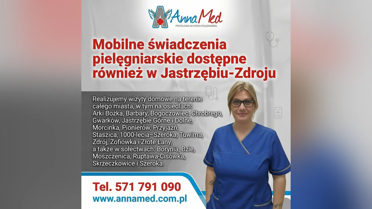 Grafika AnnaMed: Mobilne świadczenia pielęgniarskie w Jastrzębiu-Zdroju