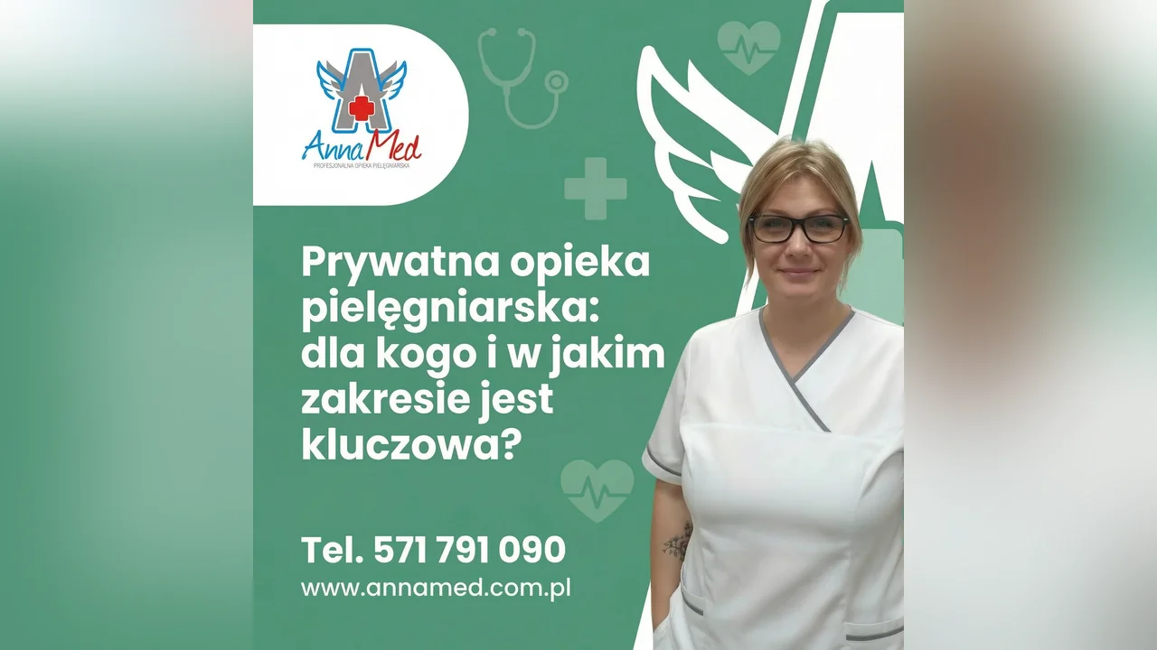 Grafika AnnaMed: Prywatna opieka pielęgniarska: dla kogo i w jakim zakresie jest kluczowa?