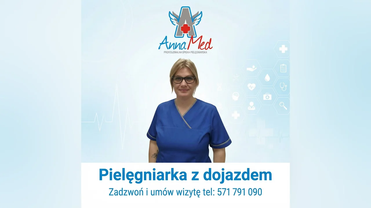 Grafika AnnaMed: Mobilne wsparcie pielęgniarskie w powiecie wodzisławskim