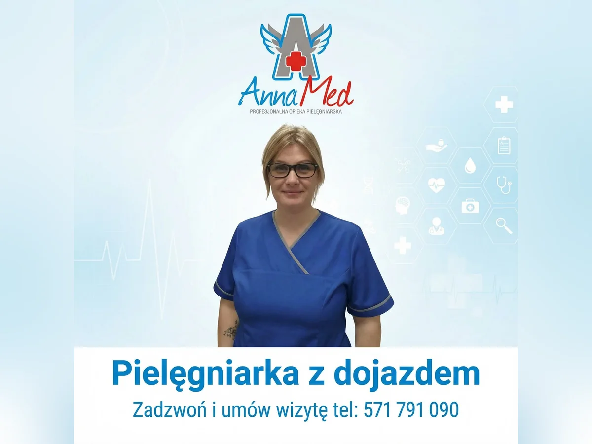 Grafika AnnaMed: Mobilne wsparcie pielęgniarskie w powiecie wodzisławskim