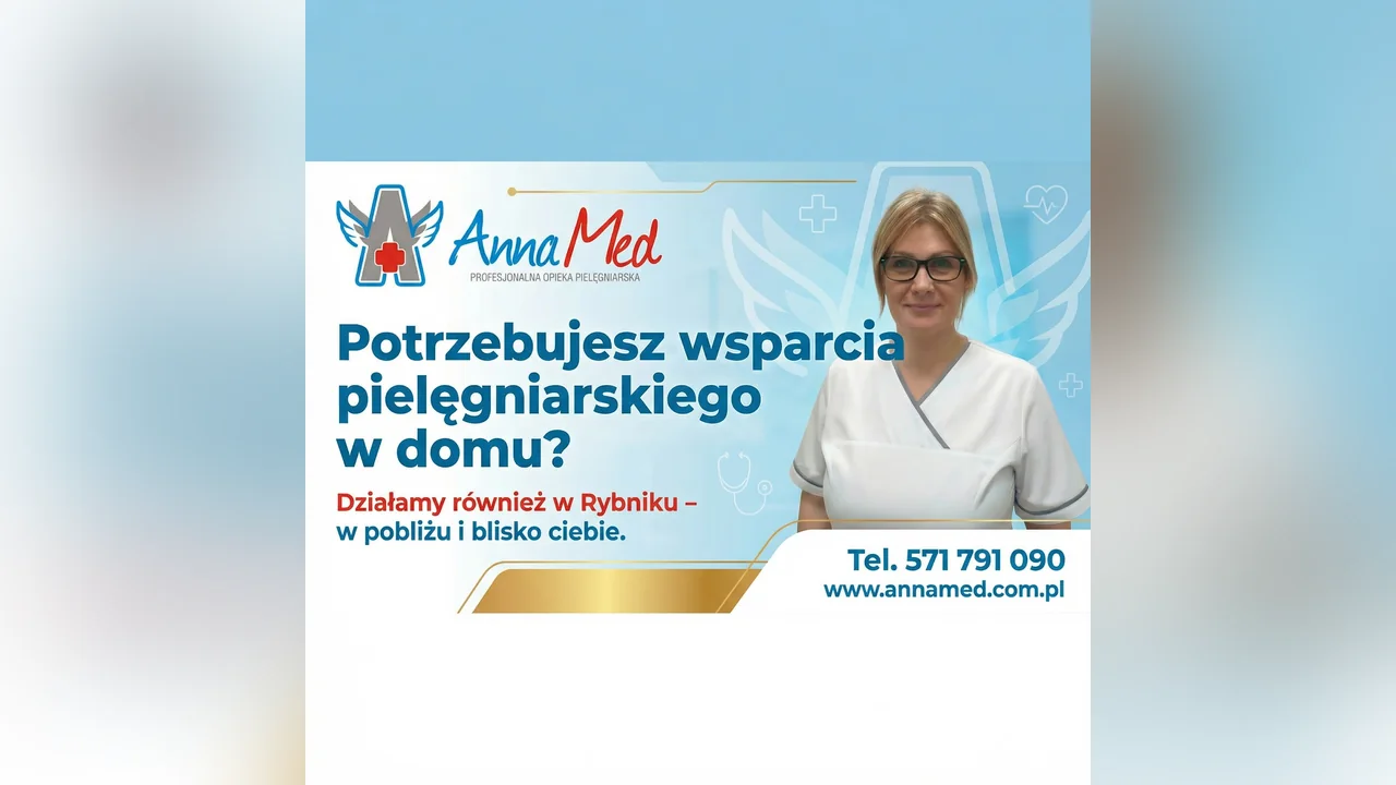 Grafika AnnaMed: Pielęgniarka z dojazdem w Rybniku – wsparcie w domu pacjenta