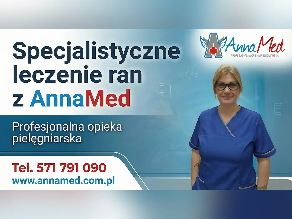 Grafika AnnaMed: Specjalistyczne leczenie ran w AnnaMed – rany przewlekłe i trudno gojące się