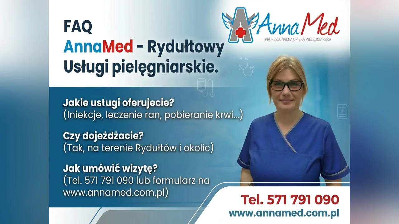 Grafika AnnaMed: FAQ AnnaMed – usługi pielęgniarskie w Rydułtowach